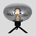 Steinhauer table lamp REFLEXION - � 22CM 1 flame, flat, with switch, with plug E27 IP20, black matt 