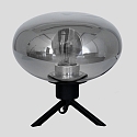 Steinhauer table lamp REFLEXION - � 22CM 1 flame, flat, with switch, with plug E27 IP20, black matt 