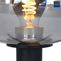 Steinhauer Bordlampe REFLEXION -  22CM 1-flamme, flad, med afbryder, med stik E27 IP20, sort mat 