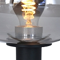 Steinhauer table lamp REFLEXION - � 22CM 1 flame, flat, with switch, with plug E27 IP20, black matt 