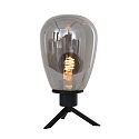 Steinhauer table lamp REFLEXION - � 15CM 1 flame, high, with switch, with plug E27 IP20, black matt 