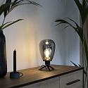 Steinhauer table lamp REFLEXION - � 15CM 1 flame, high, with switch, with plug E27 IP20, black matt 