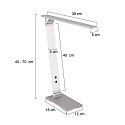 Steinhauer Bordlampe SERENADE drejelig, CCT Switch, vipbar, med touch-d�mper IP20, st�l b�rstet d�mpbar