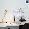 table lamp SERENADE rotatable, CCT Switch, tiltable, with touch dimmer IP20, steel brushed dimmable