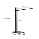 Mexlite Bordlampe STEKK vipbar, med touch-d�mper IP20, sort mat d�mpbar