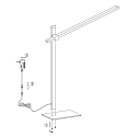Mexlite Bordlampe STEKK vipbar, med touch-d�mper IP20, sort mat d�mpbar