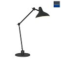 anne light & home table lamp KASKET with switch, with jointed arm, with plug E27 IP20, black matt 