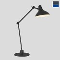 anne light & home table lamp KASKET with switch, with jointed arm, with plug E27 IP20, black matt 