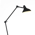 anne light & home Bordlampe KASKET med afbryder, med leddelt arm, med stik E27 IP20, sort mat 