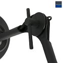 anne light & home wall luminaire KASKET with switch, with jointed arm, with plug E27 IP20, black matt 