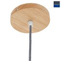 Steinhauer pendant luminaire SMUKT 1 flame, large, round E27 IP20, poplar wood, natural colour dimmable
