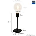 Mexlite table lamp MINIMALICS long, with switch, without shade, with plug E27 IP20, black matt 