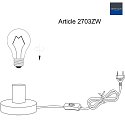Mexlite table lamp MINIMALICS short, with switch, without shade, with plug E27 IP20, black matt 