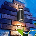 Steinhauer Steinhauer Udend�rs V�glampe, LED, 2-flammer, 4W, 2700K, IP54, sort