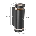 Steinhauer Steinhauer Udend�rs V�glampe, LED, 2-flammer, 4W, 2700K, IP54, sort