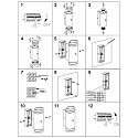 Steinhauer Steinhauer Udend�rs V�glampe, LED, 2-flammer, 4W, 2700K, IP54, sort