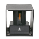 Steinhauer Steinhauer Udend�rs V�glampe, LED, 2-flammer, med sensor, 2x3W, 2700K, IP54, sort