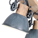 Mexlite Mexlite Spot GEARWOOD, 4 flames, grey