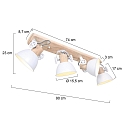 Mexlite Mexlite Spot GEARWOOD, 4 flames, white