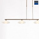 Steinhauer pendant luminaire SOVEREIGN CLASSIC 4 flames, with switch, adjustable, with touch dimmer G9 IP20, brushed bronze dimmable
