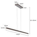 Mexlite Pendant luminaire LIGHT STRIPE, 1 flame, 2700K, white