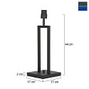 Mexlite table lamp STANG up, 2-fold, without shade E27 IP20, black matt dimmable