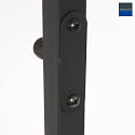 Steinhauer floor lamp STANG down, square, with switch, without shade E27 IP20, black matt dimmable