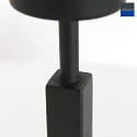 Steinhauer Bordlampe STANG up, firkantet, kort, med afbryder, uden skrm E27 IP20, sort mat dmpbar