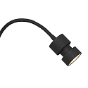 Steinhauer wall luminaire NATASJA with switch, with flex arm GU10 IP20, black matt dimmable