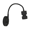 Steinhauer wall luminaire NATASJA with switch, with flex arm GU10 IP20, black matt dimmable