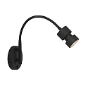 Steinhauer wall luminaire NATASJA with switch, with flex arm GU10 IP20, black matt dimmable