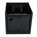 Steinhauer outdoor wall luminaire MURO up / down, cube shape, adjustable IP44, black matt dimmable