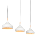 Mexlite Pendel BJORR 3-flammer E27 IP20, hvid mat d�mpbar
