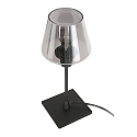 Steinhauer Bordlampe ANCILLA 1-flamme, med skiftefunktion, konisk E14 IP20, sort mat d�mpbar