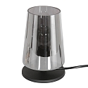 Steinhauer Bordlampe ANCILLA 1-flamme, kort, med skiftefunktion, konisk E27 IP20, sort mat d�mpbar
