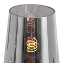 Steinhauer Bordlampe ANCILLA 1-flamme, kort, med skiftefunktion, konisk E27 IP20, sort mat d�mpbar