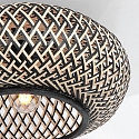 anne light & home Loftlampe MAZE E27 IP20, bambus lys, sort d�mpbar