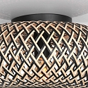 anne light & home Loftlampe MAZE E27 IP20, bambus lys, sort d�mpbar