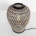 anne light & home Bordlampe MAZE med afbryder E27 IP20, bambus lys, sort 