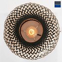 anne light & home table lamp MAZE with switch E27 IP20, bamboo light, black 
