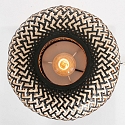 anne light & home Bordlampe MAZE med afbryder E27 IP20, bambus lys, sort 
