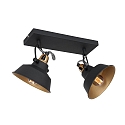 Mexlite V�g- og Loftlampe NOV� 2-flammer, justerbar E14 IP20, sort mat d�mpbar