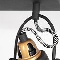 Mexlite V�g- og Loftlampe NOV� 2-flammer, justerbar E14 IP20, sort mat d�mpbar