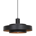 anne light & home Pendel FLINTER 1-flamme, cylindrisk, direkte / indirekte E27 IP20, sort mat d�mpbar