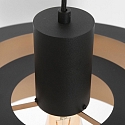 anne light & home Pendel FLINTER 1-flamme, cylindrisk, direkte / indirekte E27 IP20, sort mat d�mpbar