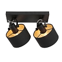 Mexlite wall and ceiling luminaire ORNOIR 2 flames, adjustable E14 IP20, black matt dimmable