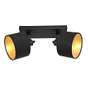 Mexlite wall and ceiling luminaire ORNOIR 2 flames, adjustable E14 IP20, black matt dimmable