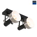 Mexlite wall and ceiling luminaire ACIER 2 flames, adjustable E27 IP20, black matt dimmable