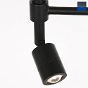 Steinhauer Standerlampe STANG uden skrm, med leddelt arm, med LED spot LED + E27 IP20, sort mat dmpbar