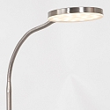 Mexlite Standerlampe PLATU med fleksibel arm, med touch-d�mper IP20, st�l d�mpbar